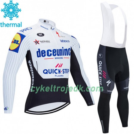 Cykeltøj Langærmet Vinter + Bib Cykelbukser 2020 Deceuninck-Quick-Step N004
